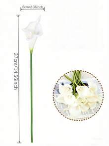 French Cream Style Calla Lily Artificial Flowers, Suitable For Home Decor, Living Room, Office, Kitchen, Wedding, Room Decoration, Wedding Accessories, Autumn Decor, Wall Decor, Tabletop Centerpiece, Wedding Centerpiece - Multicolor - View 4