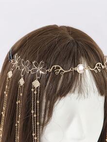 1 Piece Of Elegant Tassel Headband For Teenagers, Forehead Jewelry, Hair Vine Chain Jewelry - Multicolor - View 4