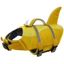 Shark Dog Life Jacket High Buoyancy Swimming Pet Vest With Handle Suitable For Small And Medium Dogs - Yellow - View 5