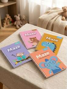 Professional Logic Maze Book For Kids 3-12+, Progressive Concentration Training Workbook, Brain Development Toy, Screen-Free Brain Potential Development Maze Game, Fun Educational Toy, Ideal Educational Gift, Birthday/Holiday/Back-To-School Gift - Multicolor - View 3