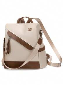 Lightweight Waterproof Dual‑Use Backpack For Women Office Travel & Daily Outings - Beige - View 5
