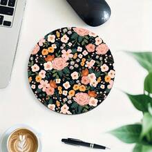 1 Cute Flower And Flower Mouse Pad, Circular Mouse Pad For Office Desk, Small Mini Travel Mouse Pad With Anti Slip Rubber Base, 7.87 Inch Diameter Suitable For Work, Wireless Computer, Laptop, Office Desk Accessory, Single 47g - View 16