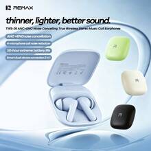 REMAX TWS-26藍牙耳機，ANC+ENC降噪，立體質感，12mm動圈，長續航，支援同時連接2台設備，舒適佩戴，附贈一套耳帽套 - 查看 1