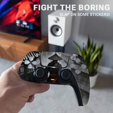 1 Set Waterproof Scratch-Resistant Printed Pattern Skin Sticker Personalized Decorative Protective Film For Slim Game Console Controller - View 6