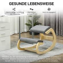 Ergonomic Kneeling Stool, Kneeling Rocking Chair, Home Office Desk Chair For Improved Posture, Gray - Grey - View 2