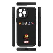 Miniso 漫威黑豹蜘蛛人鋼鐵人美國隊長雷神手機殼適用於iphone17promax/17pro/air/16promax/15plus/14/13/ip17/15pro/12pro/11/16plus防摔防刮保護套相容apple - 黑色 - 查看 3