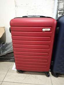 Premium Hard-Board Suitcase | 360° Wheels | Stylish And Durable | Security Lock - 葡萄酒 - 查看 2