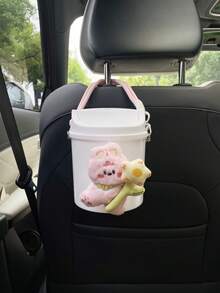 1個新款卡通持花動物搖蓋車用垃圾桶，可愛車座收納雜物垃圾桶 - 多色 - 查看 7