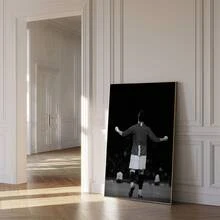 1pc Frameless Handsome Football Star Black White Chic Athlete Wall Art Poster Print For Bedroom Living Room Dorm Party Gift, Room Decor, Prints For Wall - Athlete - View 6