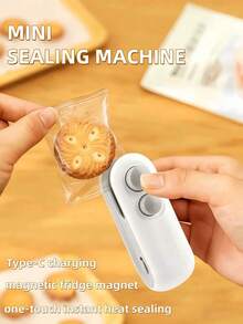 Portable Mini Food Sealer, USB Rechargeable, With Sealing And Cutting Functions, Suitable For Plastic Packaged Food Preservation, Small Vacuum Sealer, Keeps Snacks Fresh - Multicolor - View 3