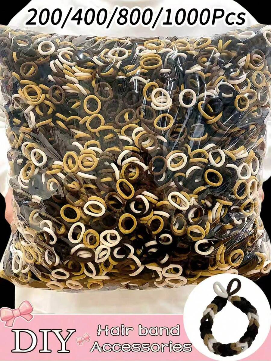 200/400/800/1000 piezas de ligas para el cabello de niños de colores, adecuadas para niñas, bandas elásticas suaves y sin daños, accesorios lindos para el cabello de niños pequeños. Adecuado para decoración diaria de niñas lindas, colas de caballo, deportes, transporte, lavado, etc. Ligas para el cabello de niños, bandas para el cabello de niñas, ligas para el cabello de ropa de niñas, accesorios para el cabello de niñas, tocador de niñas