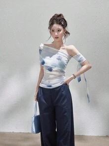 Women Tops - Blue - View 2