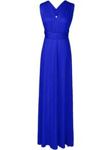 Vestido de Dama de Convertible para Mujer - azul real - Ver 3