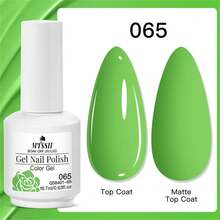 Mtssii 18.7ml 螢光綠凝膠指甲油，亮螢光綠色，可浸泡卸除 UV/LED 美甲凝膠，持久半永久指甲油，適合大膽與夏季美甲，美甲裝飾 - 綠色 - 查看 4