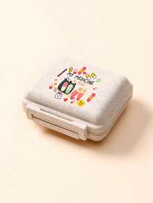 Mini Pastillero Portátil de 6 Compartimentos, Caja de Almacenamiento de Medicamentos, Pastillero de Viaje, Impreso con "Mi Pastillero" y Patrón de Pastillas, Pastillero Pequeño de 6 Compartimentos, Caja de Almacenamiento de Pastillas Sellada, Pastillero Semanal de 6 Días, Pastillero Esencial de Viaje, Pastillero Diario de Vitaminas, Caja de Almacenamiento de Pastillero de Bolsillo, Caja de Almacenamiento Exquisita, Esencial del Hogar, Esencial de Viaje - Multicolor - Ver 11