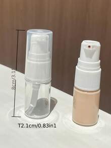1/2入 塑膠乳液噴霧瓶 附壓泵頭與噴嘴，適用於精華液、底妝、保養品試用，方便攜旅行可重複填充化妝品容器，適用於保濕與產品測試 - 彩色 - 查看 4