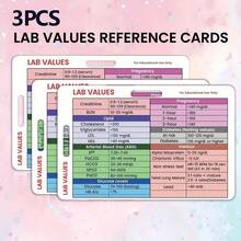 1pc/3pcs Nursing Lab Reference Card, Thick 0.76mm PVC Double-Sided Printing, Clinical Internship ID Badge Holder, Essential For Nursing Students, Office & Learning Gift - A - View 6