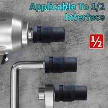9件組套筒轉接頭組，1/2" 驅動 - M6至M24 電動扳手轉接頭，適用於衝擊鑽，工業工具，耐用且實用 - 9件合錐套筒組 - 查看 5