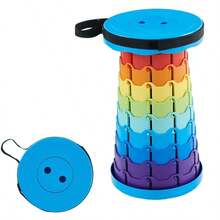 Foldable Telescopic Stool - Portable Outdoor Camping Fishing Activity Chair - Multicolor - View 6