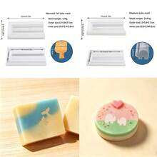 Mini 4.72inch Silicone Tube Soap Mold Handmade Silicone Soap Candle Tube Mold DIY Resin Craft Casting Molds, Embed Soap Making Supplies - Various Shapes (Angel, Skirt, Bird, Maple Leaf, Elephant, Mermaid Tail) - Soap Tube Mold - View 7
