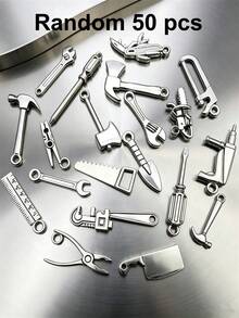20/30/50/60/80/100pcs Mixed Vintage Silver Color Zinc Alloy Knight Sword, Gun And Bow Charms, Suitable For DIY Weapon Decorations, Jewelry Making And Crafts - Silver - View 19