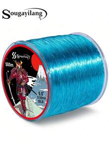 SOUGAYILANG Dây câu nylon mono, dây dẫn câu bằng chất liệu nylon cho nước mặn và nước ngọt - Màu xanh lam - Xem 1