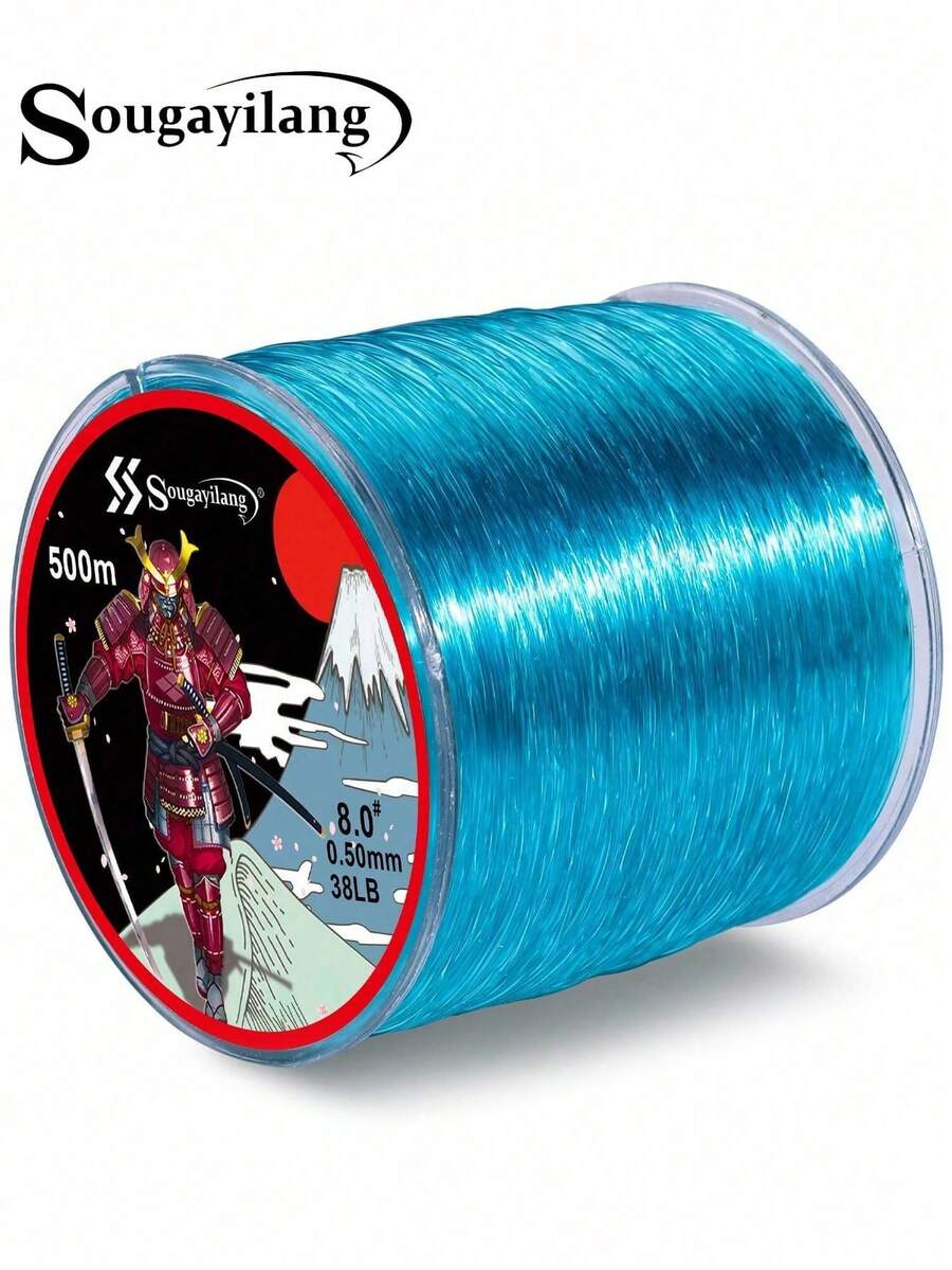 SOUGAYILANG Dây câu nylon mono, dây dẫn câu bằng chất liệu nylon cho nước mặn và nước ngọt - Màu xanh lam - Xem 1