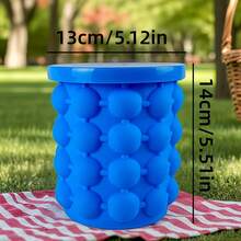 1pc Silicone Ice Cube Maker Cup, Portable 2-In-1 Ice Mold & Storage, Quick Release & , Make Bullet Ice For Cocktails, Whiskey & Drinks, Easy To Clean Kitchen Gadget - Multicolor - View 10