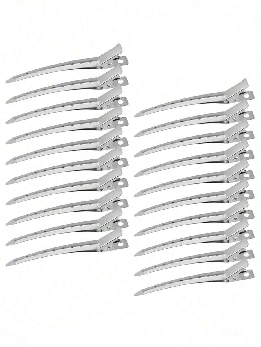 Juego de pinzas de metal para seccionar el cabello, pinzas de rizo para mujeres, pinzas de pico de pato para el cabello, pinzas de cocodrilo, pinzas de metal para el cabello - Rosa - Ver 1