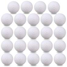 24 50 100 Pack Plastic Golf Balls Hollow Lightweight Practice Balls For Indoor Outdoor Training Golf Party Decorations - 24/Pack, White - View 1