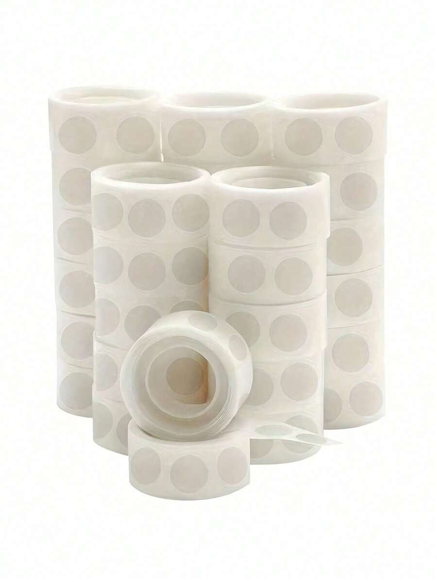 1/5/10pcs Easy-Peel Double-Sided Adhesive Dots For Secure Crafts & Wedding Decor, Removable & Versatile - White - View 1