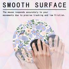 1 Cute Flower And Flower Mouse Pad, Circular Mouse Pad For Office Desk, Small Mini Travel Mouse Pad With Anti Slip Rubber Base, 7.87 Inch Diameter Suitable For Work, Wireless Computer, Laptop, Office Desk Accessory, Single 47g - View 11