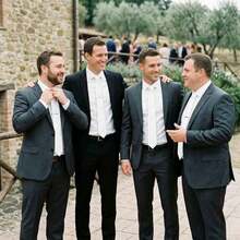 Set Of 3 Light Gray Ties For Groomsmen, Weddings, And Events - White - View 2