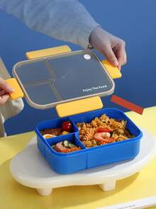 Compartment Bento Box With Utensils, Large Capacity Lunch Box, Sealed Leak-Proof Meal Container, Microwave Portable Lunch Box For Students And Office Workers - Multicolor - View 6