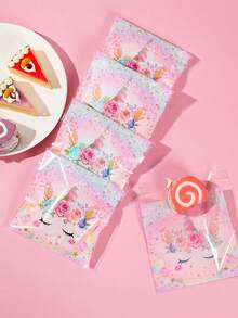 50pcs Unicorn Self-Sealing Candy Bags, Unicorn Birthday Self-Adhesive Bags, Babe Shower Small Gift Bags, Gender Reveal Snack Cookie Packaging Bags, Wedding Decor, Birthday Gifts, Party Favors - Unicorn - View 9