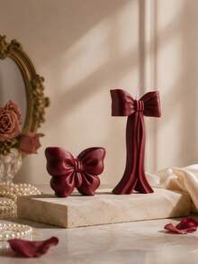 Candela aromaterapica con fiocco 3D Rosso Vino & Rosso Rubino, terapia olfattiva, regalo per laurea/compleanno, decorazione per proposta & matrimonio, decorazione per la casa, vacanze, San Valentino, ritorno a scuola, Ognissanti, Natale - A - Visualizzare 4