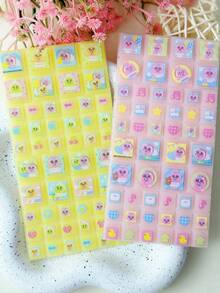 DIY Stickers, Transparent Solid Stickers, Replaceable Collectible 3D Stickers, Reusable Self-Adhesive DIY Decorative Stickers, Interactive Stickers For Kids, Everyday Decorative Stickers, Party Decoration Stickers, Sticker Games For Kids. - Multicolor - View 3