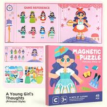 1 Set Animal Magnetic Puzzle, Educational Science Toy For Kids, Forest Theme Cartoon Animal Shapes, Early Learning Magnetic Puzzle Board, Develop Hand-Eye Coordination And Concentration, Parent-Child Interaction Desktop Game - Multicolor - View 18