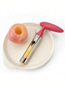 Fruit Corer & Pitter, Multi-Functional Corers And Pitters Remover Set, Stainless Steel Core Seed Remover Tool Compatible With Apple, Pear, Cherry, Jujube - Multicolor - View 2