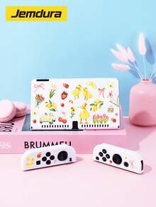 Fresh Elements, Little Yellow Duck, Floral Fruit Pattern Switch/Switch 2nd Gen Protective Case/Transparent Glitter Protective Shell, Compatible With New Switch 2 (2025)/Switch NS/Switch OLED/Lite, Compatible With Switch Game Console Accessories, Full Set, Storage Bag, Card Slot Base Case, Game Card Storage Box, Switch Protective Case, Best Gift Compatible With Switch Players - Multicolor - View 19