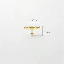 1pc Aluminum Alloy Black/Copper/Brushed Silver/Nickel Cabinet/Drawer Knob, Wardrobe Door Pull Handle, Furniture Hardware - Multicolor - View 29
