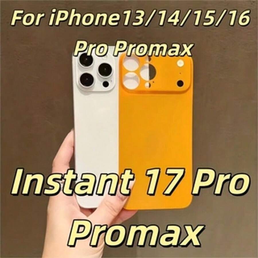 Instant Transformation To 17 Pro And 17 Pro Max, Compatible With Apple 13 14 15 16 Pro/Pro Max, Instant Conversion Back Panel Screen Protector Film Conversion Sticker, Phone Accessories Set, Instant Back Film