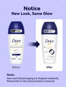Dove 滾珠除臭劑 1 瓶 50ml，經典原味，長效汗水與異味控制，溫和保濕配方，不黏膩質地，不留白痕於衣物，適合日常使用 - 新50ml 經典原味 - 查看 5