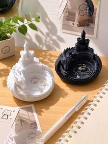 1個 3D列印龍之城堡幻想雕塑收納碗裝飾，長城 - 彩色 - 查看 3