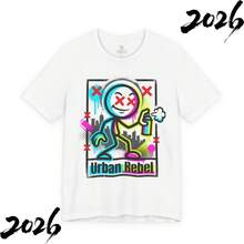 Urban Rebel Spray-Paint Character T-Shirt COOKED Back Print - White - View 1