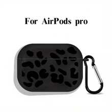 [分色設計]新款時尚黑色條紋圖案保護殼，適用於Airpods 4代、 Pro 3/1/2代、3代、 Pro 2 - 柔軟TPU無線耳機保護殼，送給家人和朋友的完美禮物 - 黑色 - 查看 3