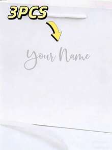1/3/5pcs Custom Name Decal Stickers, Personalized Name Labels, Waterproof Removable Stickers, Great For Wedding Decorations, Bachelorette Party Favors, Graduation Gifts, Bridal Shower, Birthday, Bridesmaid Gift Bags, Gift Boxes, Customizable Decals. - Multicolor - View 13