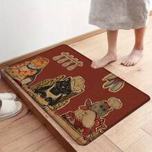 1 buah, Dekorasi Rumah, Motif Kucing Koki, Karpet Dapur Linen, Alas Dapur, Alas Lantai, Alas Kamar Mandi, Alas Pintu, Cetakan 3D Persegi Panjang, Cocok Untuk Ruang Tamu, Kamar Tidur, Lorong, Kamar Mandi, Ruang Cuci - Karpet Poliester, Cocok Untuk Dekorasi Rumah Dalam dan Luar Ruangan - MultiWarna - View 7