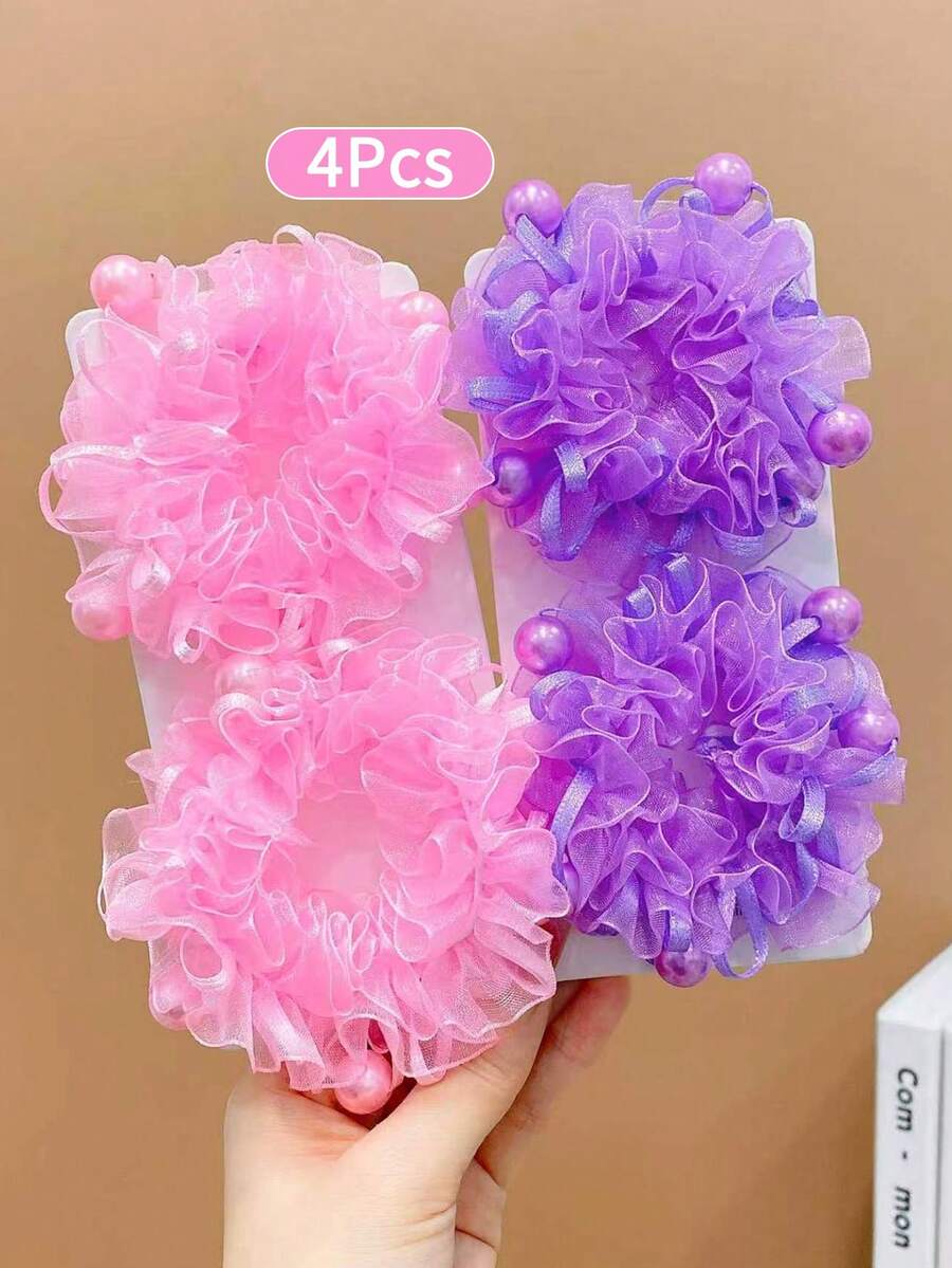 4 piezas de coleteros coloridos (rosa, azul, morado) - Multicolor - Ver 1