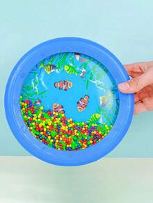 1pc Wave Drum, Instrument Simulating Wave Sounds, Stage Performance Percussion Instrument, Durable Plastic, Vivid Marine Life Design, Suitable For Relaxation And Concentration - Multicolor - View 7